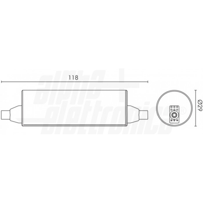 Lampadina a Led R7S - 19,5W - 230Vac - Bianco naturale - immagine 2