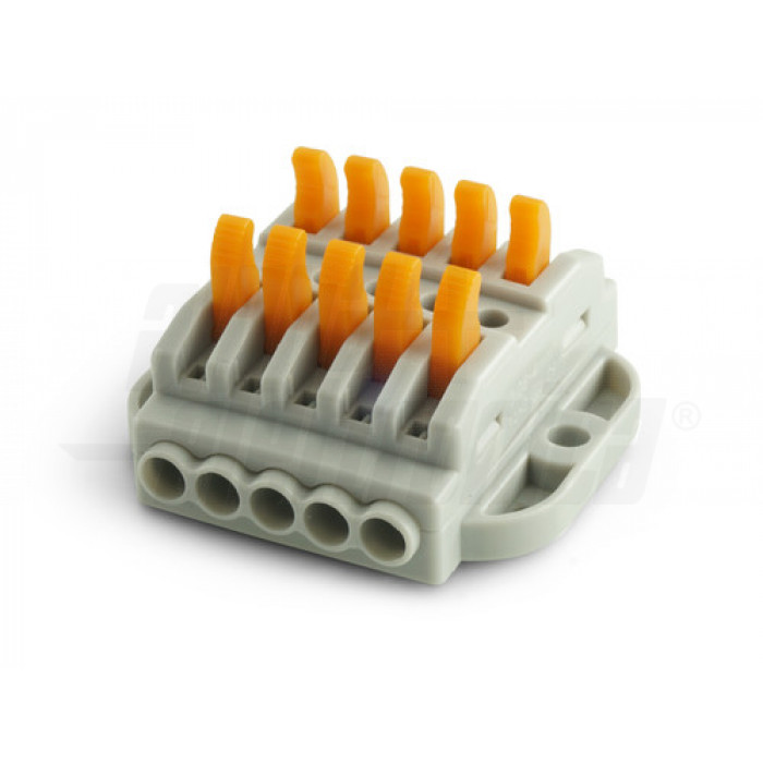 Connettore rapido serrafilo 5P passanti con base di fissaggio - immagine 2