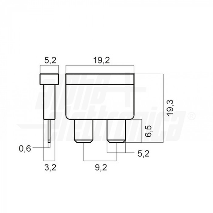 Fusibile a lama 30A 32V Rapido F - immagine 2