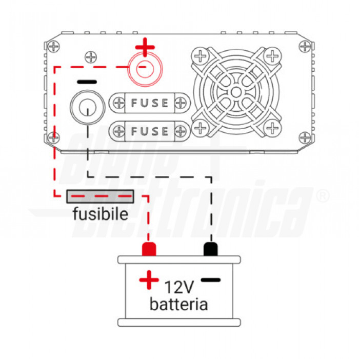 Inverter Onda pura 600W Ingresso 24Vdc, Uscita 230Vac - off-grid - immagine 2