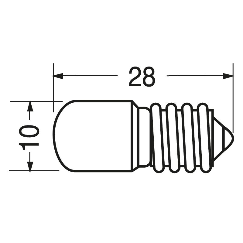 Microlampada a filamento attacco E10 12V 150mAh - immagine 2