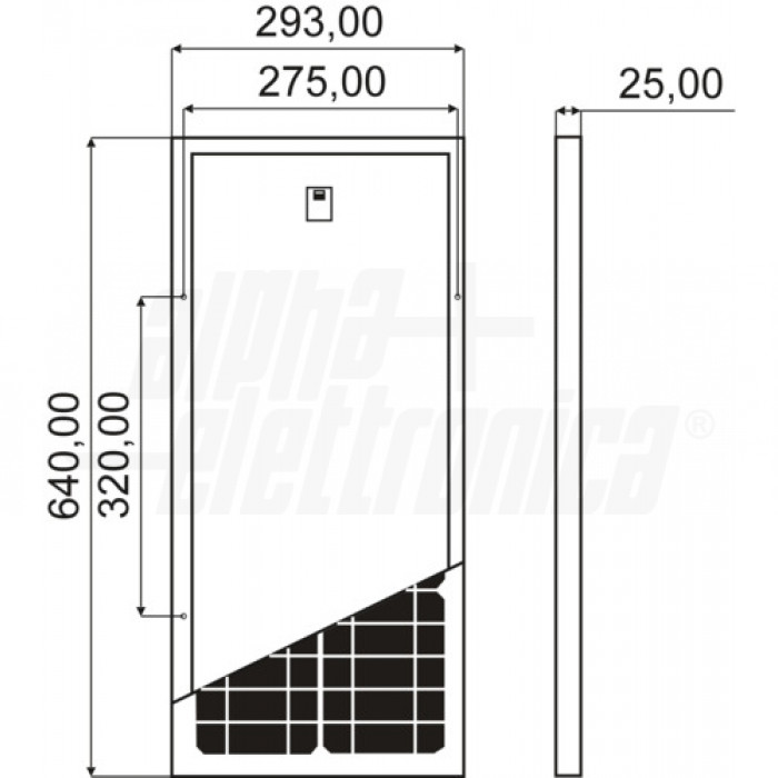 Pannello fotovoltaico Monocristallino 27W 19,27V - immagine 2