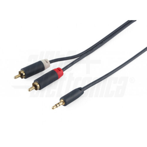 Cavo Premium da spina jack diam. 3,5 Stereo a 2 spine RCA audio - 2m
