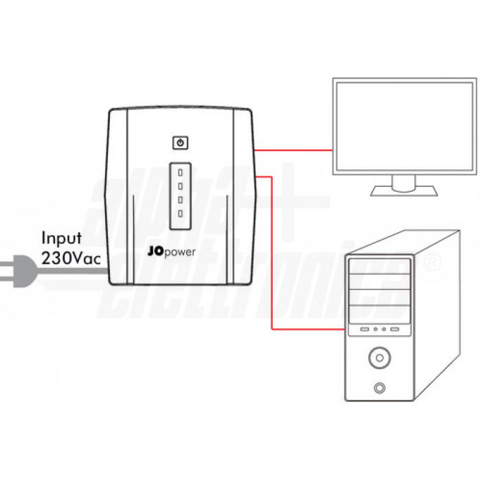 Gruppo di continuità UPS 2200VA 1320W Line interactive 4 prese tedesche - immagine 3