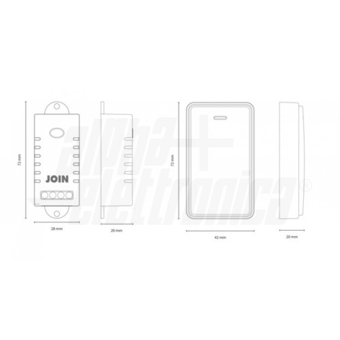 Kit interruttore 230V controllo remoto wireless con pulsante cinetico - immagine 2