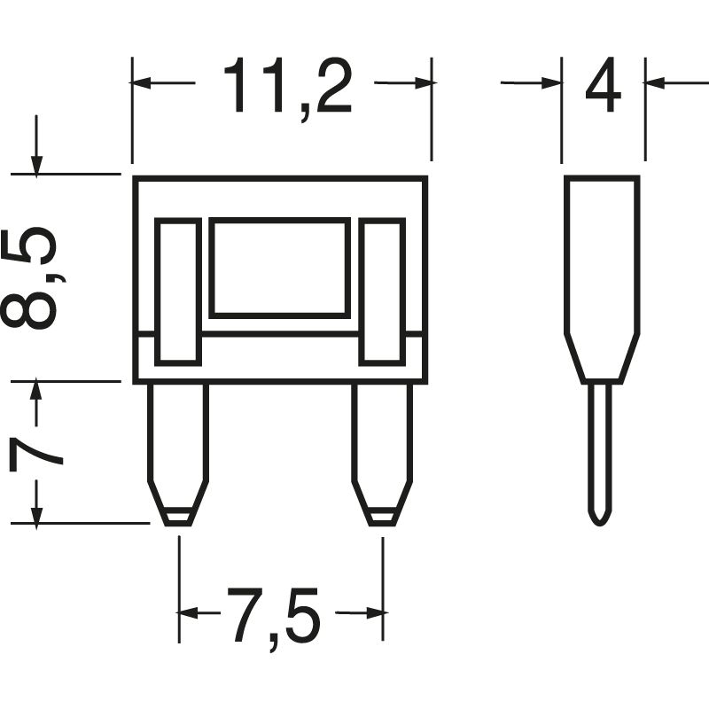 Mini fusibile a LAMA 15A - immagine 2