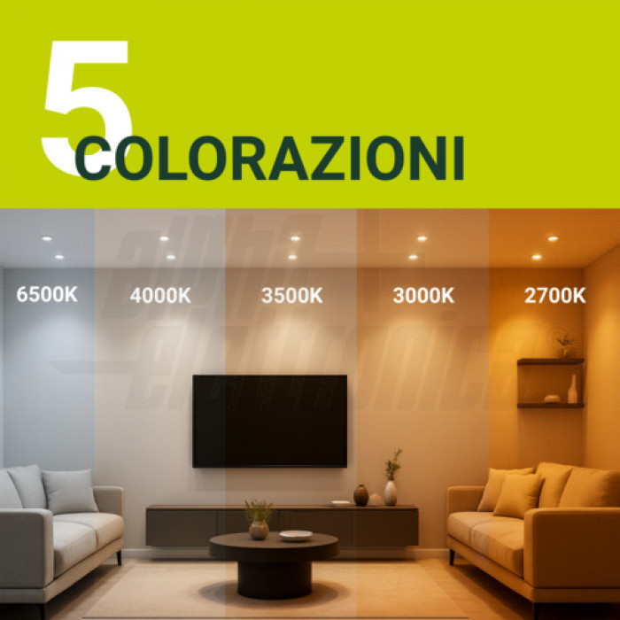 Modulo LED per portafaretto ø50mm - 10W - CCT - immagine 4