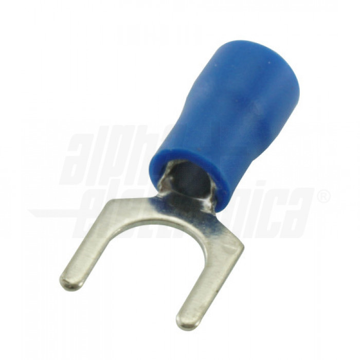Terminale a forcella preisolato BLU 6,5mm - Adatto per cavo 1,5-2,5mmq