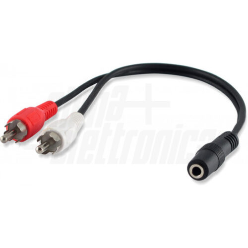 Cavo audio stereo da presa Jack dim.3,5mm F a 2 spine RCA audio R/L