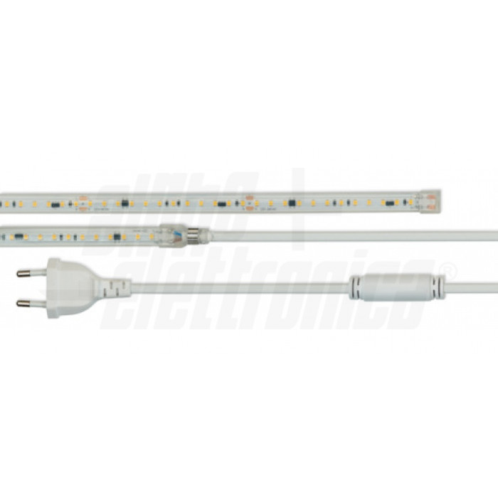 Striscia Led 230Vac 2835 120led/m 15W/m IP66 BIANCO CALDO 3000K - 20m