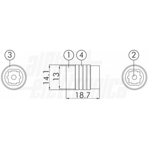 Adattatore audio Toslink femmina-femmina - immagine 2