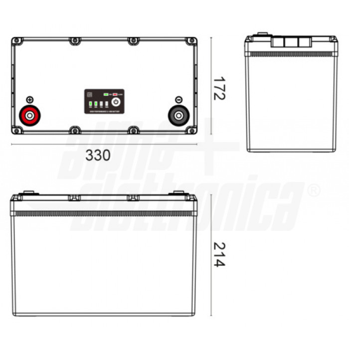 Batteria ricaricabile Litio LiFePO4 12,8V 100Ah con BMS, BT, Riscaldator - immagine 3