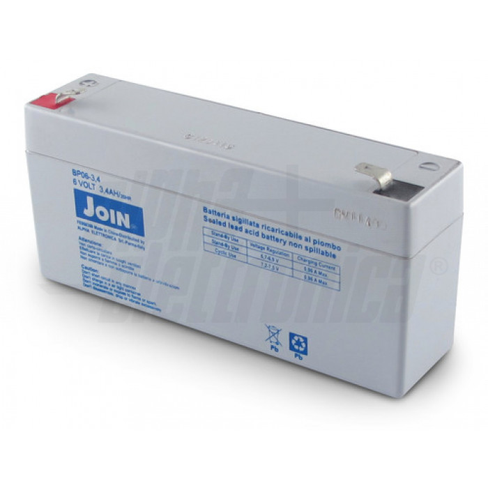 BP06-3.4 Batteria al piombo 6V 3,4Ah - AGM faston 4.8mm