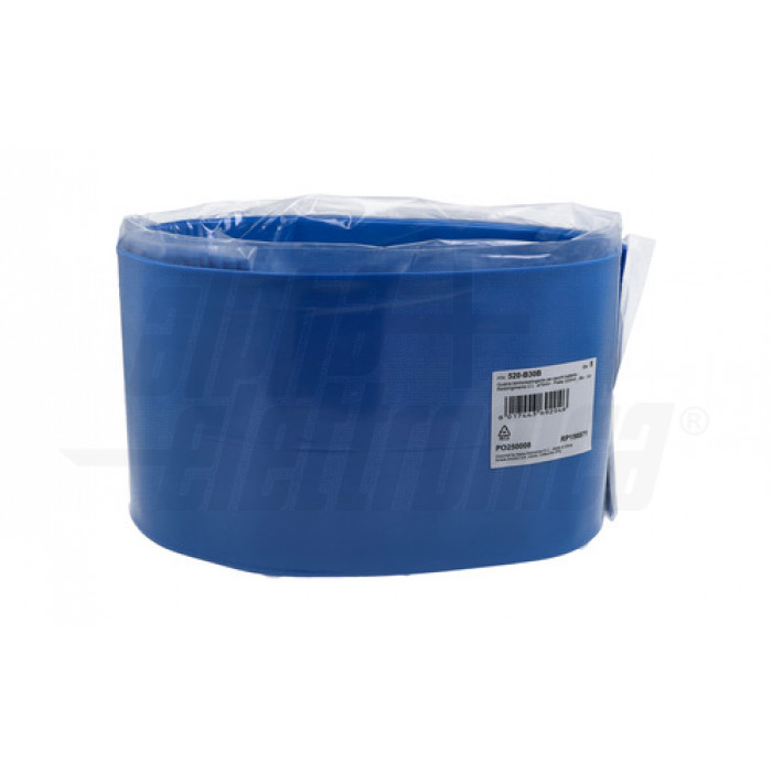 Guaina termoretraibile pacchi batterie piatta 122mm Diam 75mm Blu 0.5m