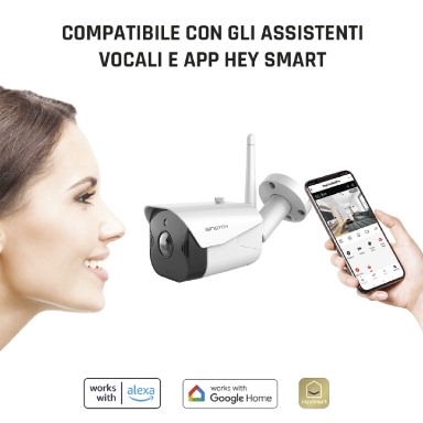 HeyCamBull PRO- Telecamera Bullet da esterni / interni IP WiFi+LAN RJ45 - immagine 3