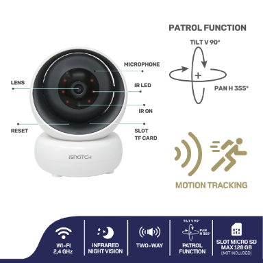 HeyCamPlus - Telecamera IP motorizzata WI-FI da interni HD - immagine 3