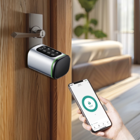 HeyLock - Serratura cilindro smart wi-fi con tastiera e lettore card - immagine 3
