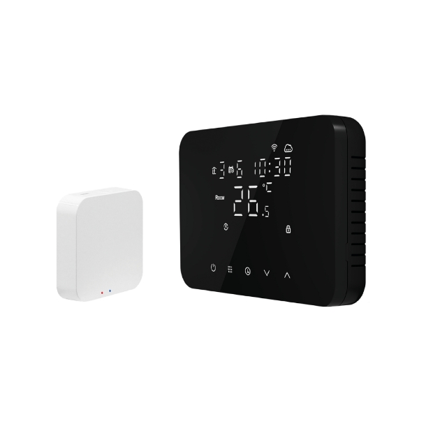 HeyThermo-Free - Termostato smart a batterie soft touch nero