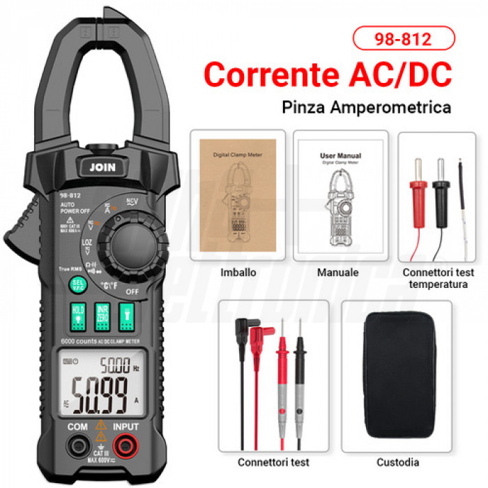 Pinza amperometrica AC/DC 600A funzione NCV - immagine 3