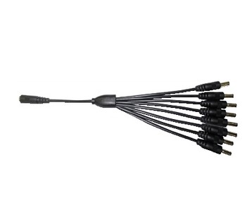 Cavo splitter di alimentazione 1 x Spina DC + 8 x Presa DC - 30cm