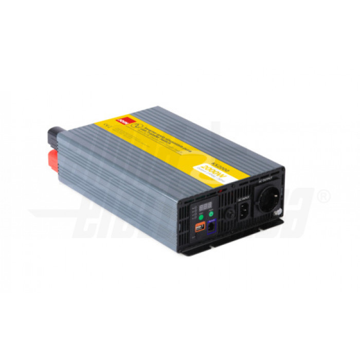 Inverter Onda pura 2000W Ingresso:12Vdc Uscita: 230Vac - con bypass 230V