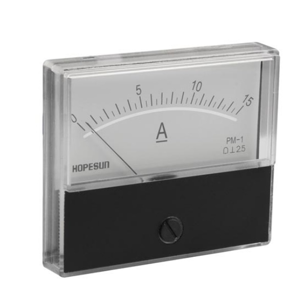 Amperometro Analogico da pannello 70x60mm - 15 A