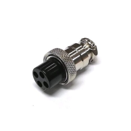 Connettore microfonico 4 Pin FEMMINA volante schermata