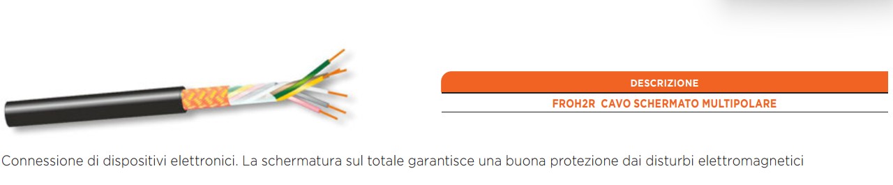 FROH2R Cavo Schermato Multipolare 2x0,22mmq
