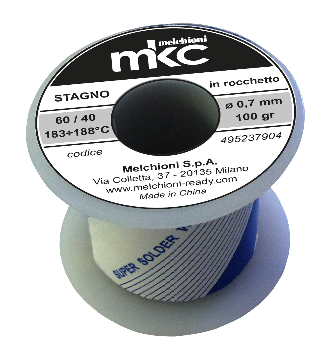 MK6040/0.7/100 - Stagno in rocchetto 60/40 0,7mm 100gr