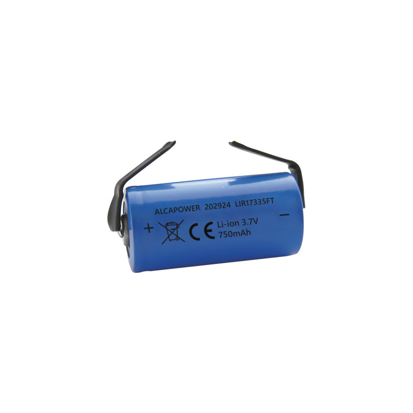 Batteria 17335 Li-ion  3,7V 750mAh terminali a saldare -  LIR17335FT