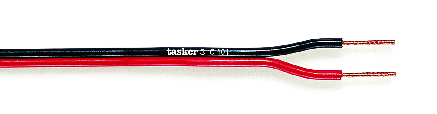 TASKER CAVO C101 2x0,50 ROSSO/NERO - BOB. MT. 100