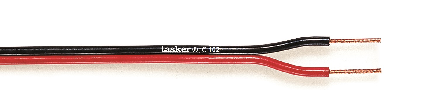 TASKER CAVO C102 2x2,50 ROSSO/NERO - BOB. MT. 500