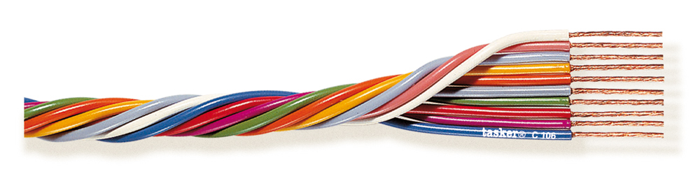 TASKER CAVO C107 6x0,35  MULTICOLORE - BOB. MT. 100