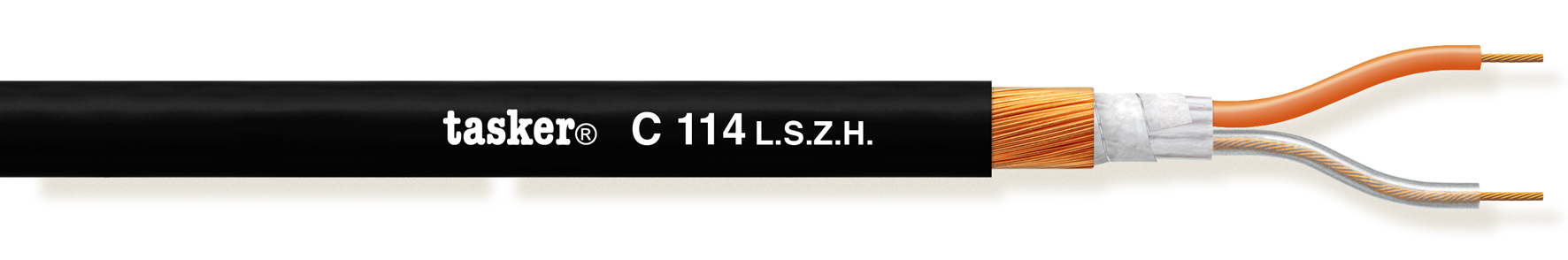 TASKER CAVO C114 LSZH 2x0,25 NERO - BOB. MT. 100