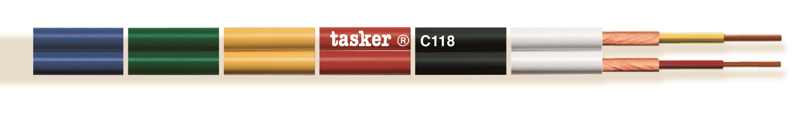 TASKER CAVO C118 2x0,14 GIALLO - BOB. MT. 100