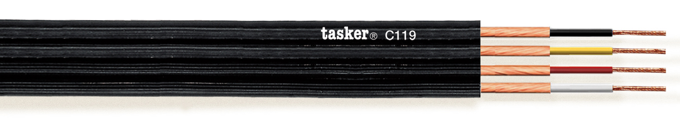 TASKER CAVO C119 4x0,14 NERO - BOB. MT. 100