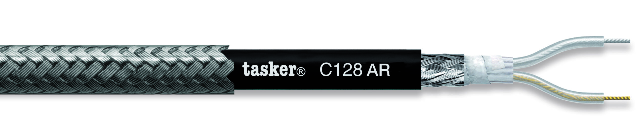 TASKER CAVO C128 ARMATO 2x0,35 NERO - BOB. MT. 100