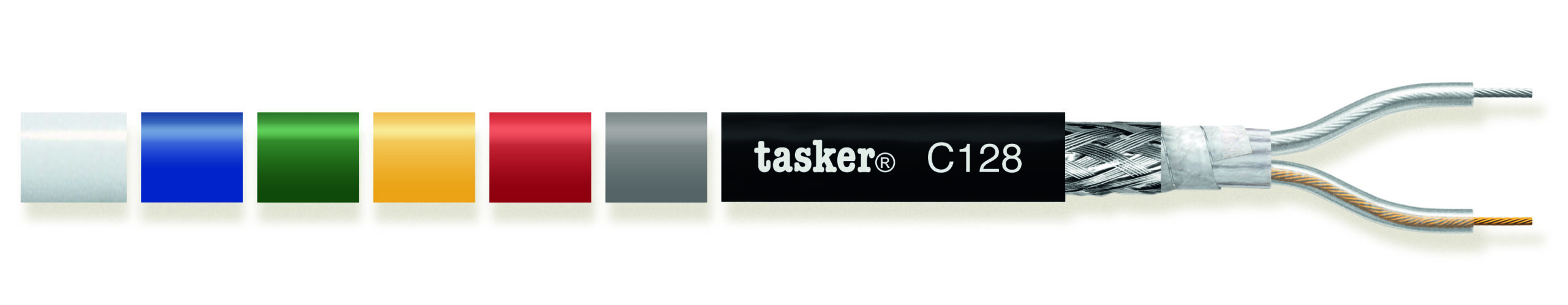 TASKER CAVO C128 2x0,35 VERDE - BOB. MT. 100