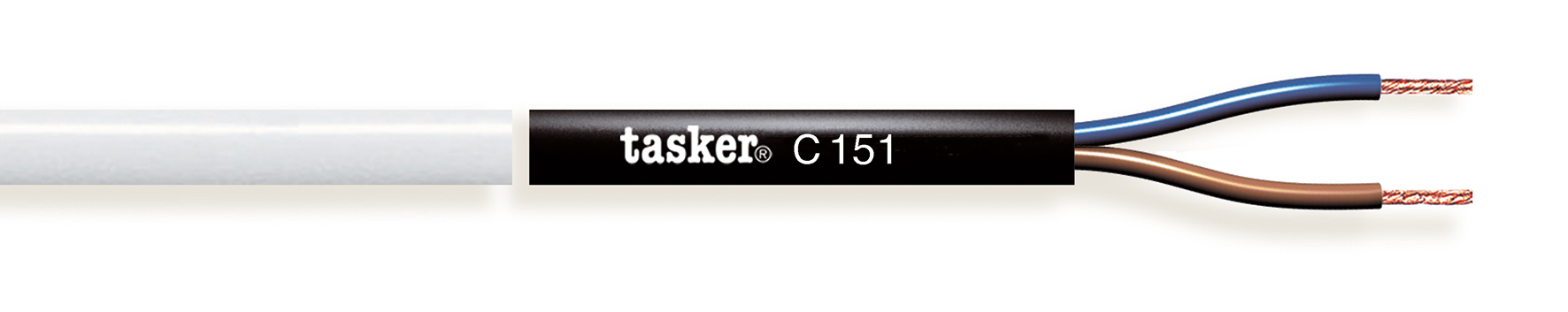 TASKER CAVO C151 H05VVH2-F 2x1,00 BIANCO - BOB. MT. 100