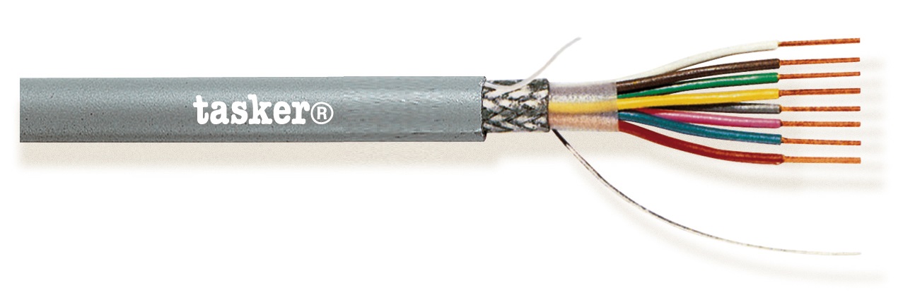 TASKER CAVO C214 7x0,25 GRIGIO - BOB. MT. 100