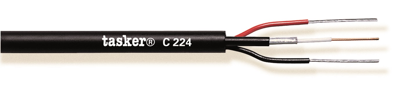 TASKER CAVO C224 1x0,08 + 2x0,22 NERO - BOB. MT. 100