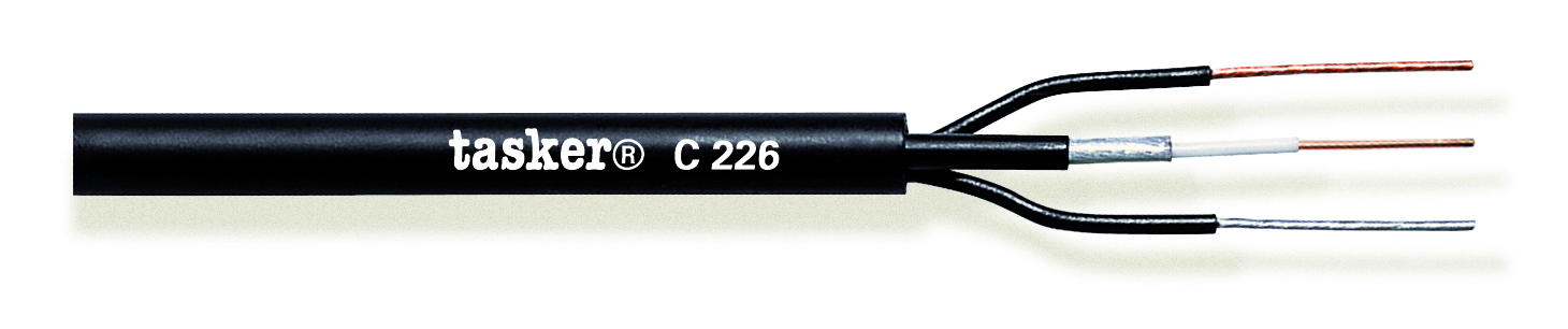 TASKER CAVO C226 1x0,08 + 2x0,50 NERO - BOB. MT. 100