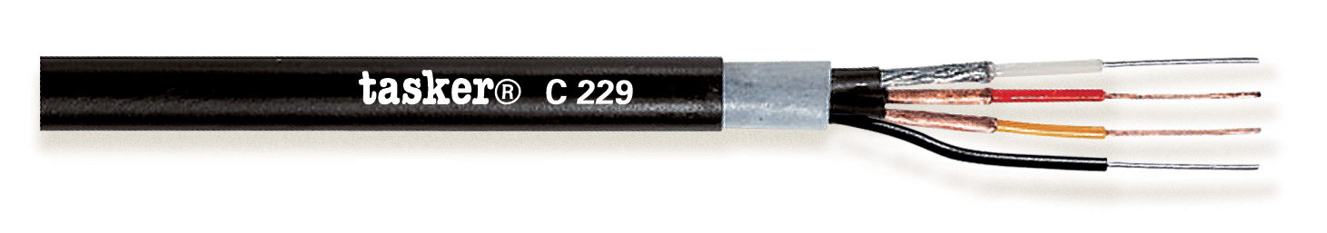 TASKER CAVO C229 1x0,08+2x0,22+1x0,22 NERO - BOB.MT.100