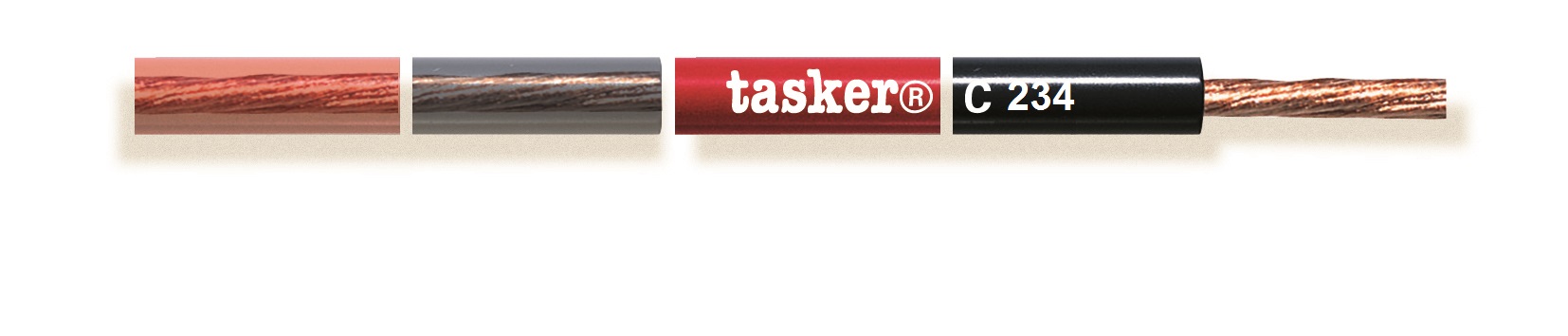 TASKER CAVO C234 1x4,00 TRASPARENTE ROSSO - BOB. MT. 100