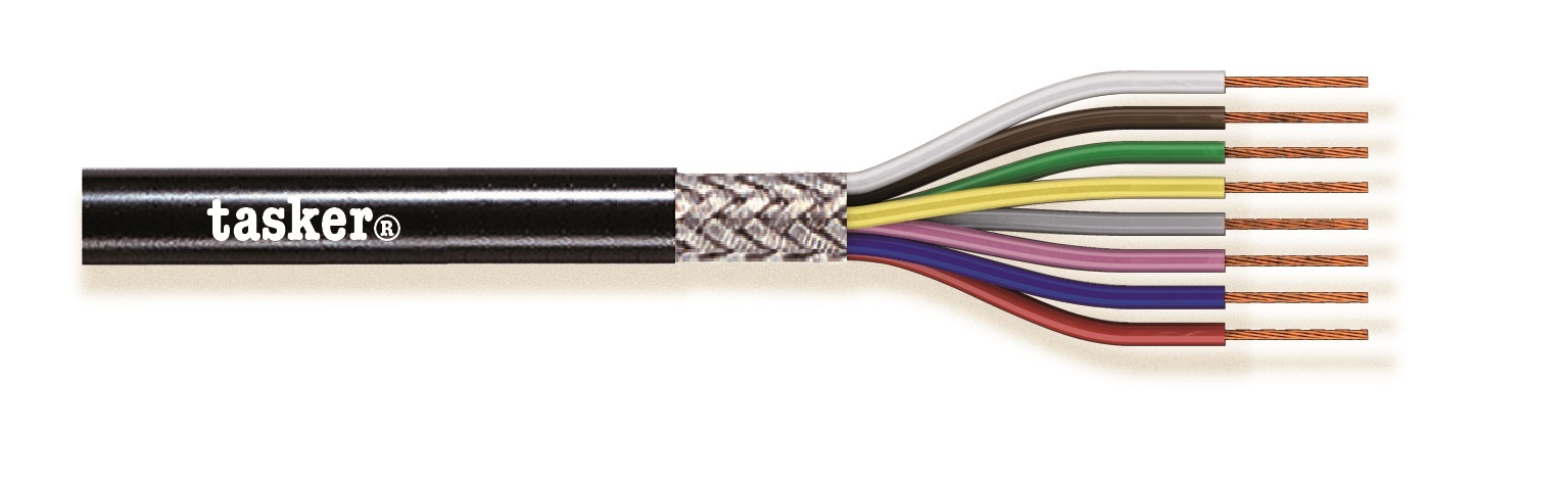 TASKER CAVO C25022 25x0,22 NERO - BOB. MT. 100