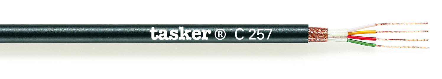 TASKER CAVO C257 4x0,22 NERO - BOB. MT. 100