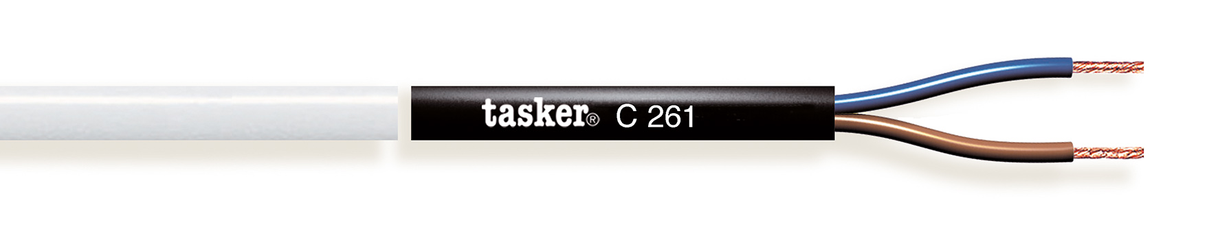 TASKER CAVO C261 2x0,75 BIANCO - BOB. MT. 100