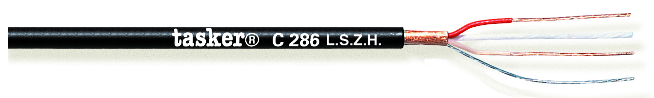 TASKER CAVO C286 LSZH 2x0,22 NERO - BOB. MT. 100