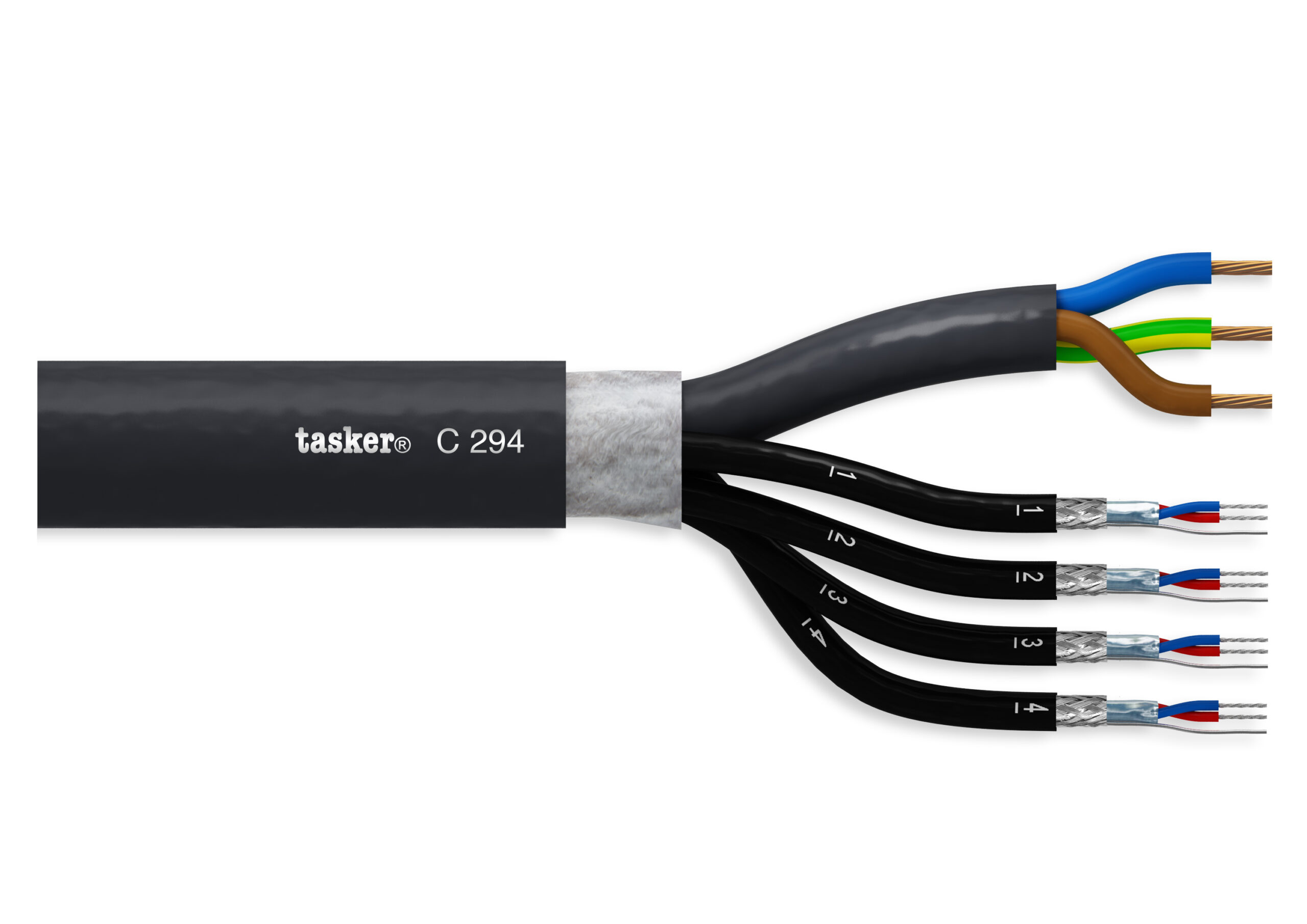 TASKER CAVO C294 4x2x0,22+3x2,50 NERO - BOB. MT. 100