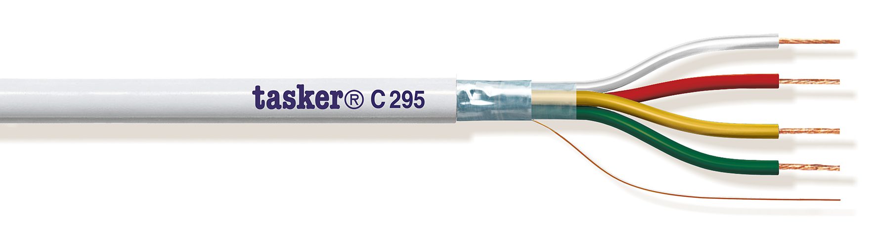 TASKER CAVO C295 4x0,22 BIANCO - BOB. MT. 500